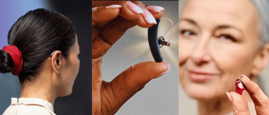 Can Modern Hearing Aids Make Loud Sounds Too Loud? Understanding the Facts | Aanvii Hearing A person adjusting modern hearing aids with a focus on volume control and comfort | Aanvii Hearing
